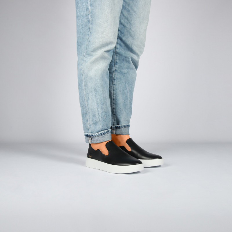 Black slip on sneakers online