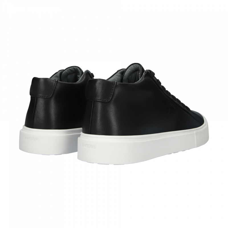 Black trainers with white soles on sale